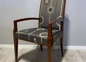 Fotel KRZESŁO z podłokietnikami SELVA art 1405 Sophia orzech tk.popiel