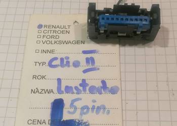 wtyczka do lusterka prawego 7pin.-lewego 5pin. Renault Clio 2 lift r.02-06