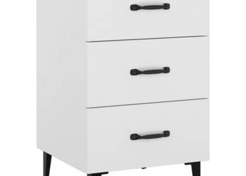 Szafka nocna biała 40x40x66 cm materiał drewnopochodny WM-812087