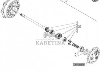 New Holland T6010 T6070 Wałek krótki widełek 233.60mm 87747757