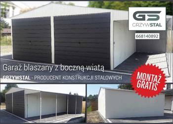 A68 Garaż Blaszany BIAŁY - Garaże Blaszane -Blaszak - Wiata - GRZYWSTAL