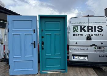 Drzwi wejściowe zewnętrzne Amerykańskie z klamką SCHLAGE