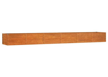 Podwyższona donica rdzawa 480x80x45 cm stal kortenowska WM-151966