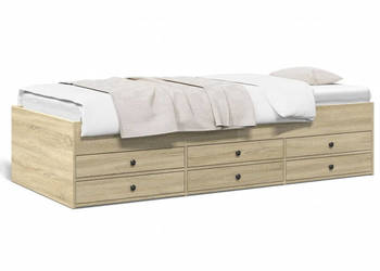 Łóżko dzienne z szufladami bez materaca dąb sonoma 75x190 cm WM-3280890