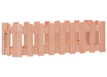Rabata ogrodowa z płotkiem 100x30x30cm lite drewno daglezjowe WM-832475
