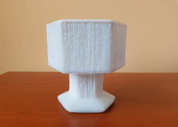 Pucharek Lars lattimo, Ząbkowice, kolorowe szkło PRL