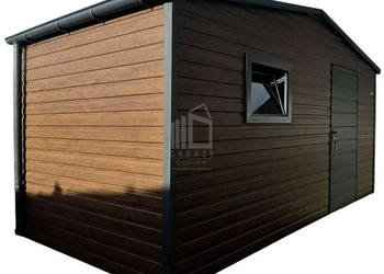 Schowek domek ogrodowy 5x2,5m drzwi 2x okno drewnopodobny rynny ID919