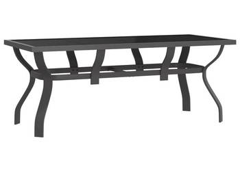 vidaXL Stół ogrodowy, szaro-czarny, 180x80x70 cm(SKU:318771)
