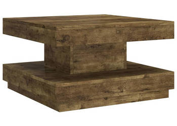 Stolik kawowy ciemnobrązowy 60x60x35 cm MDF WM-286097