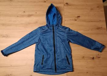 Kurtka wiatrówka Softshell niebeiska wiek 8-10 lat 134/140