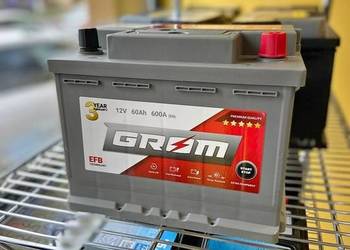 Akumulator 60Ah 600A GROM EFB START&STOP Prawy Plus DTR