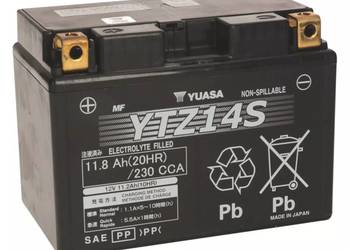 NOWY Akumulator motocyklowy YUASA YTZ14S Wet Charge 11,8Ah 230Ah
