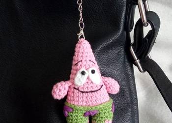 Patryk rozgwiazda na szydełku, brelok, zawieszka