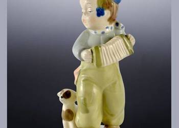 WYPRZEDAŻ Chłopiec z akordeonem Royal Dux Bohemia wys17,5cm