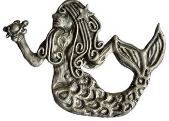 VINTAGE BROSZKA AUTORSKA SYRENA CYNA JUBILERSKA ART DECO PEWTER VINTAGE BROSZKA AUTORSKA SYRENA CYNA JUBILERSKA ART DECO PEWTER