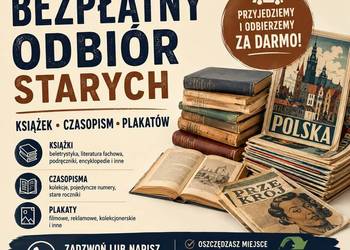 Bezpłatny odbiór starych książek i czasopism - odbierzemy