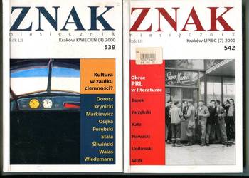 Znak Miesięcznik Rok 2000 nr 542+ 539
