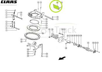 BLACHA OBROTNICY WYRZUTU CLAAS JAGUAR 690 0743491