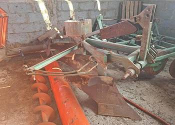 Pług 3 skiby + 1 z przystawka, Grudziądz, oryginał