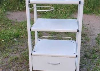 Stolik pomocniczy na kółkach Biomak z szufladą używany