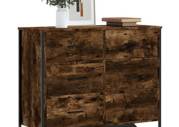 Komoda przydymiony dąb 91x355x745 cm WM-3295304