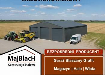 Garaż Blaszany Grafitowy | Magazyn | Hala | Wiata | Grafit – Maj-BlacH