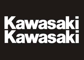 KAWASAKI białe Naklejki 30x5cm na motocykl
