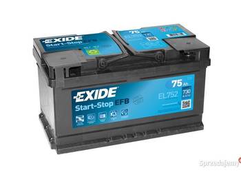 Akumulator 75Ah 730A Exide Start Stop EFB  PRAWY PLUS