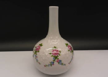 Porcelanowy wazonik flakon Wallendorf 1764 Vintage lata 60./70 reliefy róże