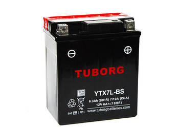 Akumulator Tuborg YTX7L-BS 12V 6.3Ah 110A P+