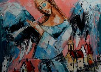 Anioł Stróż  - Obraz na Płótnie - Joana - Obraz Olejny