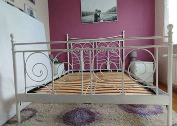 Łóżko metalowe Noresund IKEA 160x200 + Stelaż