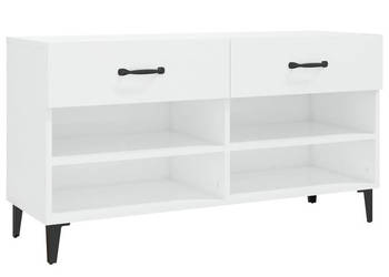 Szafka na buty wysoki połysk biała 102x35x55 cm WM-812831