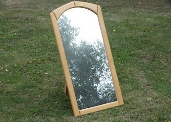 Duże lustro wiszące w drewnianej ramie 119x60 cm – Stan bardzo dobry!