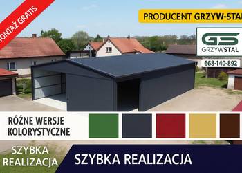 RAL - GARAŻ BLASZANY|Magazyn|Zadaszenie|Hala|Wiata GRAFIT  - GRZYWSTAL