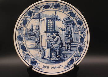 Talerz ścienny, kolekcjonerski Royal Goedewaagen Blue Delft.