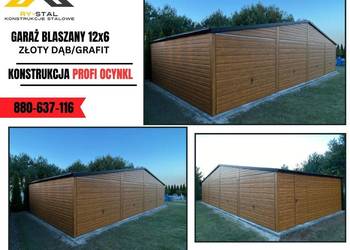 Duży Garaż 12x6 4 stanowiska HALA WIATA MAGAZYN Z PROFIL OCYNK!!! PRODUCENT