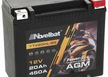 Akumulator NOVELBAT HP YTX20HL-BS 12V 20Ah 450A +P