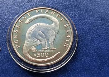 Stare monety 500 dinarów 1993 Brontosaurus Bośnia i Hercegowina
