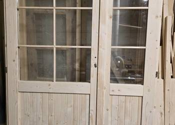 Drzwi drewniane tarasowe 150 x 200
