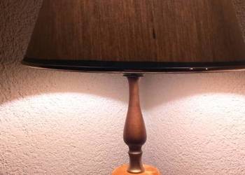 Lampka nocna mosiężna lampa mosiądz kamień