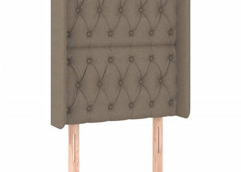 Zagłówek do łóżka z LED taupe 83x16x118/128 cm tkanina WM-3124362
