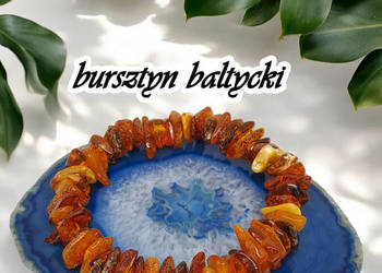 Bransoletka z bursztynu, bursztyn bałtycki sieczka koniak #210 Bransoletka z bursztynu, bursztyn bałtycki sieczka koniak #210