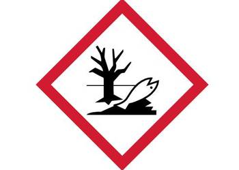 Naklejka BHP substancja niebezpieczna dla środowiska 10cm LF009