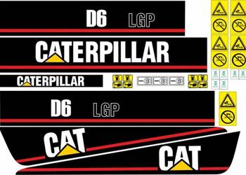 NAKLEJKI NA MASZYNĘ CAT D6 LGP