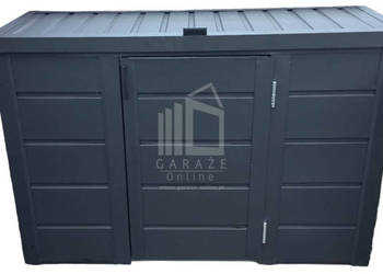 wiata śmietnikowa obudowa kubłów 177x65x110 cm 3x120L antracyt ID498