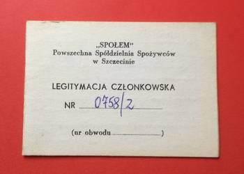 ( 1907 ) Legitymacja "Społem", Przeradzki