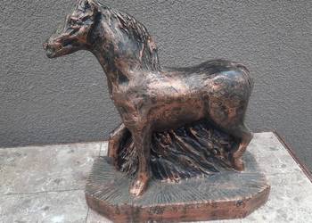 Stara figura gipsowa koń 25,5cm
