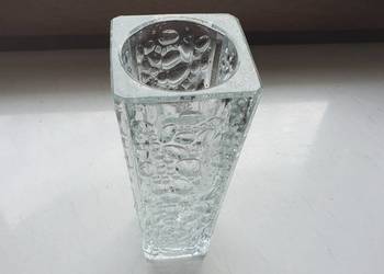 WAZON Krople Rosy wys.23 cm.H.S.G.Hortensja szkło jak Asteroid vintage PRL