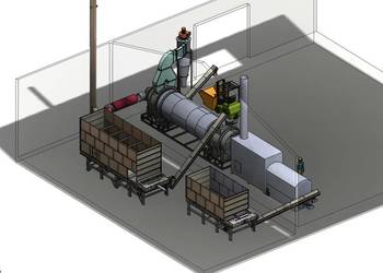 suszarnia bębnowa, paliwo węgiel, ekogroszek